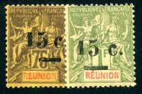 REUNION 1901 Yvert 54d,55b * 110€(F1399