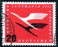 BUND 1954 208DD gestempelt DOPPELSCHMITZDRUCK SCHWARZ (D6126