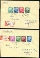 BUND 1954 179-260y HEUSS LUMOGEN auf R BRIEFEN...
