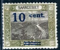 SAAR 1921 72IF * FEHLDRUCK GRÜNTON VERWECHSELT...