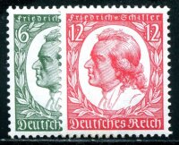 DR 1934 554-555 ** POSTFRISCH SCHILLER SATZ TADELLOS...