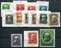 SAAR 1920 18-29,31 gestempelt TADELLOSE BRIEFSTÜCKE...