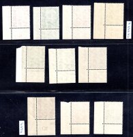 BUND 1954 177-186 ** POSTFRISCH ECKRAND rechts UNTEN 186...