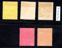 DEUTSCHE KOLONIEN CHINA 1901 15-23SPECIMEN ex * 5 WERTE...
