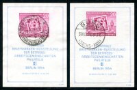 DDR 1954 BLOCK10XI,XII gestempelt WASSERZEICHENVARIANTEN...