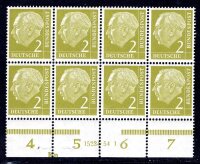 BUND 1954 177HAN ** POSTFRISCH DRUCKERZEICHEN KP (M6554