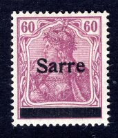 SAAR 1920 14aI * TADELLOS gute FARBE WALZENDRUCK...