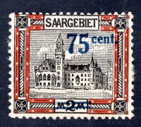 SAAR 1921 79II * UNGEBRAUCHT blauer AUFDRUCK geprüft...