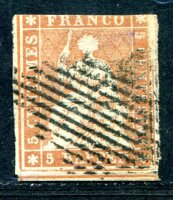 SCHWEIZ 1854 13Ia gestempelt ERSTER MÜNCHNER DRUCK...
