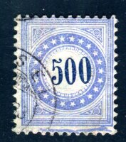SCHWEIZ PORTO 1882 14 gestempelt FASERPAPIER +...
